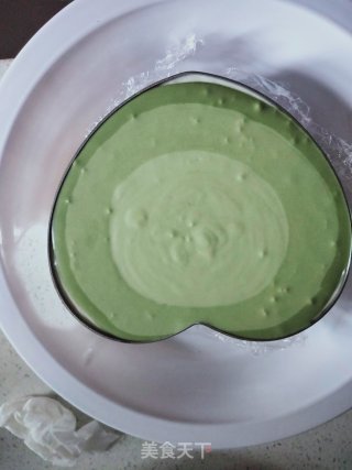 渐变抹茶慕斯蛋糕的做法步骤：14