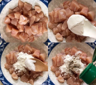孜然鸡胸肉的做法步骤：1