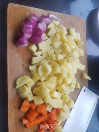 金针菇咖喱牛肉饭的做法步骤：2