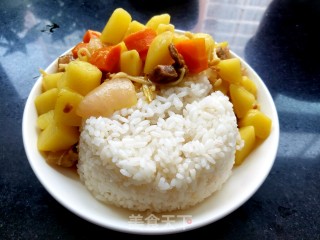 金针菇咖喱牛肉饭的做法步骤：8