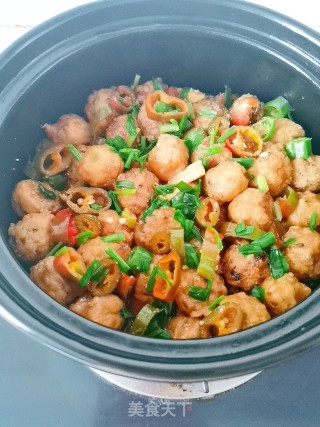 鸡肉丸子豆腐煲的做法步骤：11