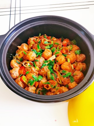 鸡肉丸子豆腐煲的做法步骤：13