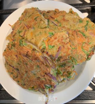 简单的蔬菜饼的做法步骤：4