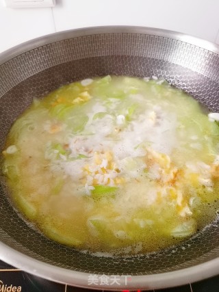 鸡蛋丝瓜汤饭的做法步骤：10