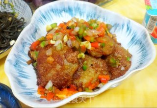 椒末香煎藕饼????的做法步骤：6