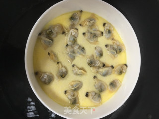 鱼汤花蛤肉蒸鸡蛋的做法步骤：6