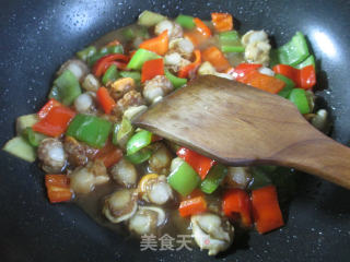 青红椒炒扇贝肉的做法步骤：8