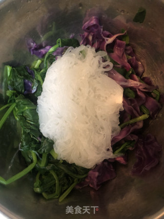 凉拌菠菜粉丝的做法步骤：7