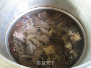千张结烧牛肉的做法步骤：4