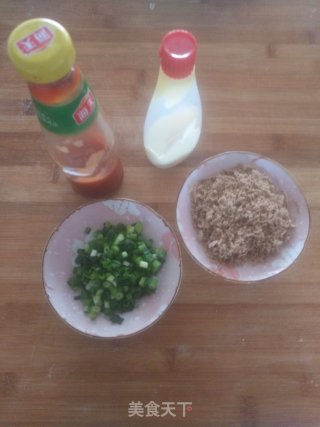 手撕香葱肉松面包的做法步骤：2