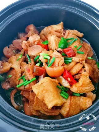 砂锅焖双肉的做法步骤：18