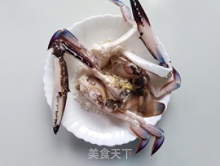 梭子蟹烧毛豆的做法步骤：4