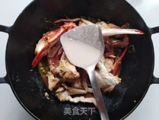 梭子蟹烧毛豆的做法步骤：11
