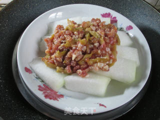榨菜丝肉末蒸冬瓜的做法步骤：11