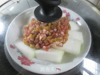 榨菜丝肉末蒸冬瓜的做法步骤：12