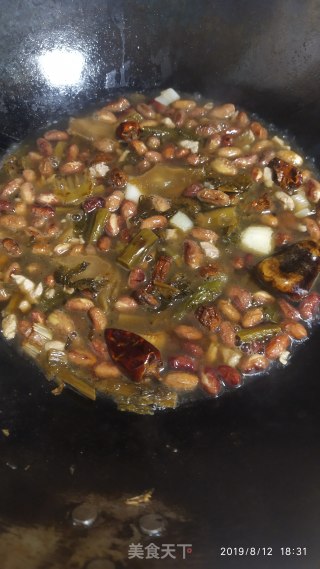 咸菜焖腰豆的做法步骤：5