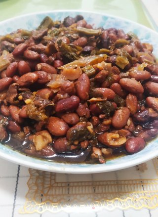 咸菜焖腰豆的做法步骤：6
