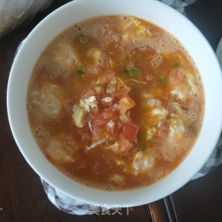 番茄虾滑汤的做法步骤：10