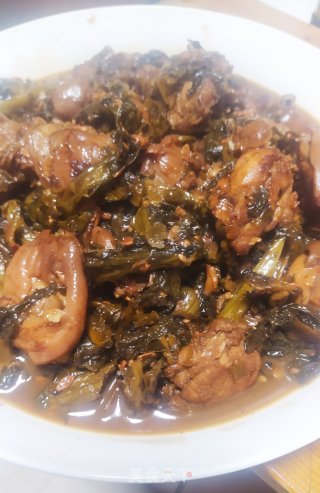 咸菜焖兔肉的做法步骤：6