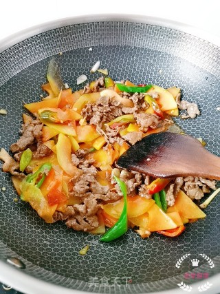 木瓜炒牛肉的做法步骤：15