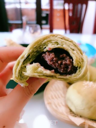绿茶红豆面包的做法步骤：9