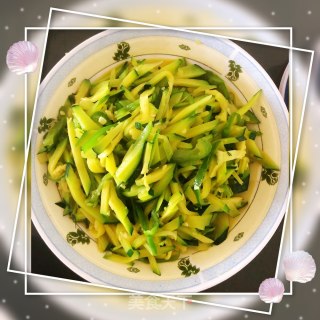 青椒嫩南瓜丝的做法步骤：4