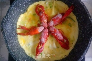 龙虾煎蛋饼的做法步骤：8