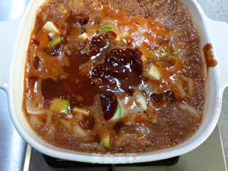 雪菜鸡肉农大酱汤的做法步骤：12