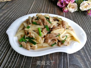 杏鲍菇炒肉丝的做法步骤：6