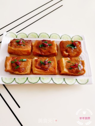 鸡肉酿豆腐的做法步骤：12