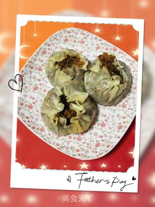 香菇木耳肉末鸭蛋黄烧卖的做法步骤：14