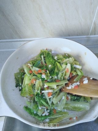 蒜蓉快炒直立生菜的做法步骤：8