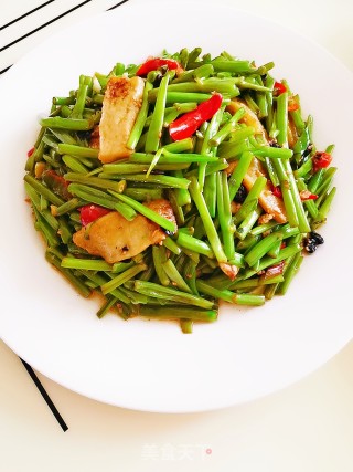 空心菜梗炒午餐肉的做法步骤：9