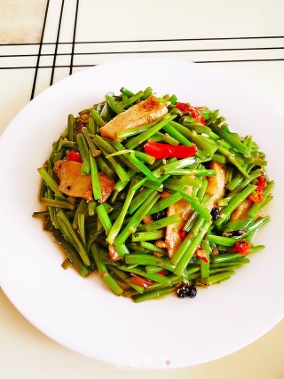 空心菜梗炒午餐肉的做法步骤：10