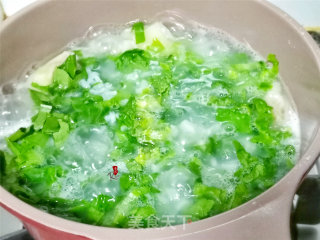 油麦菜馄饨粥的做法步骤：4