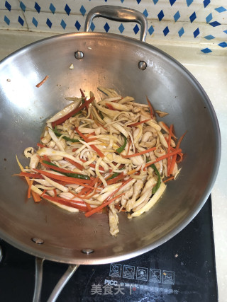 鸡丝杏鲍菇的做法步骤：6