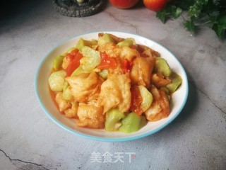 丝瓜烩油馍头的做法步骤：12