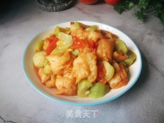 丝瓜烩油馍头的做法步骤：13