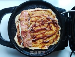 榨菜黑胡椒培根卷饼的做法步骤：11