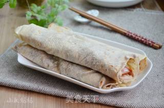 榨菜黑胡椒培根卷饼的做法步骤：12