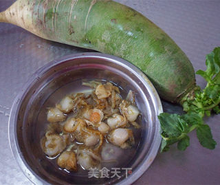 扇贝萝卜汤的做法步骤：1