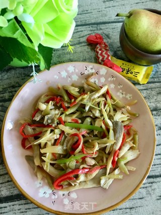 “榨菜”肉丝平菇炒榨菜的做法步骤：20