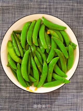 清炒甜豆的做法步骤：6