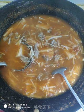 羊肉炖西红柿金针菇的做法步骤：9