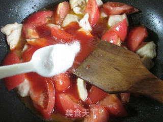 番茄炒鸡胸肉的做法步骤：12