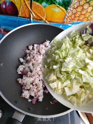 榨菜炒饭的做法步骤：5