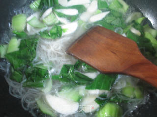 青菜茭白米面的做法步骤：6
