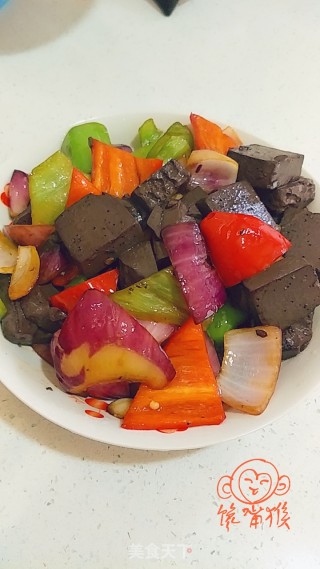 多彩血豆腐的做法步骤：8