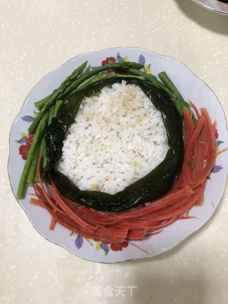 鲜虾芦蒿芝士焗饭，真的拉丝哦！的做法步骤：3