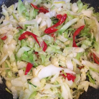 榨菜炒包心菜的做法步骤：5